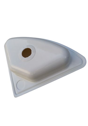 Üçgen Evye Lavabo. Tekne Evyesi. Karavan Evyesi. Beyaz 30x30cm