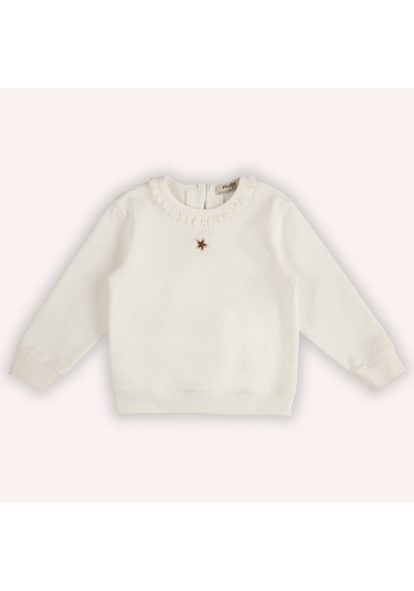 Panço Kız Çocuk Sweatshirt Ekru