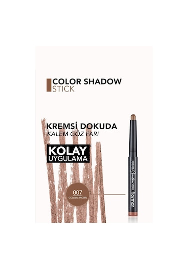 Flormar Color Shadow Asansörlü Kalem Far 007 Golden Brown - 8682536039475