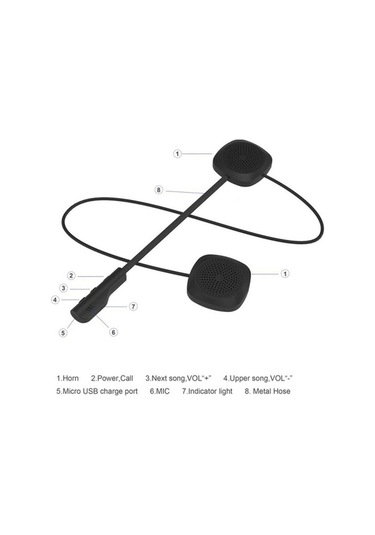 Novahub Mh04 Bluetooth 5.0 Kask Kulaklık, Motosiklet Kask Kulaklıklar, Mikrofonlu, Uzun Pil Süresi