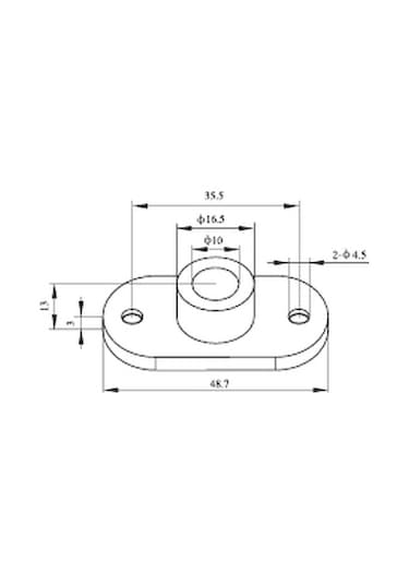 Kd-070/20-119 Kale Cam Kapı Üst Menteşe Karşiliği