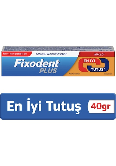 Fixodent Plus En İyi Tutuş Diş Protez Yapıştırıcı Krem 40 G