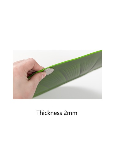 Yuntech01 Yeşil Evak Yapımı Kaplumbağa Yaprağı Desenli Anti Kayma Isı Yalıtımlı Yemek Masası Matı Tek Adet Yeşil