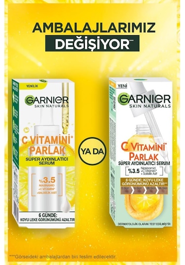 Garnier Aha+Bha Cilt Kusurları Karşıtı Serum & C Vitamini Serum 2 x 30 ML