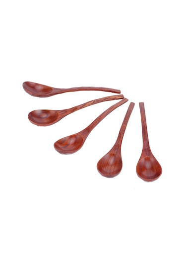 Skycity 5 Adet Ahşap Kamp Çatalı, Uzun Saplı, Kaymaz Önleyici, Ev Ve Dışarı Kullanım, Doğal Malzeme, Pratik Mutfak Gereci Diğer