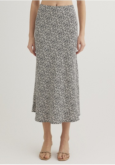 Mavi - Baskılı Midi Etek 1310583-89851 Bej