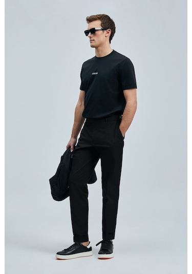 Lufian Erkek T Shirt 111020235 Siyah Siyah