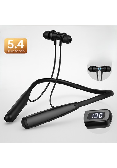 Qasul 100 Saat Şarj Kapasiteli Lcd Şarj Gösteli Sporcu Bluetooth Kulaklık