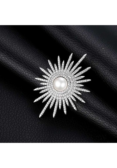 Altın Mizaç Ayçiçeği Broş Kadın Korsaj Giyim Aksesuarları Bayanlar Düğün Parti Takı Altın