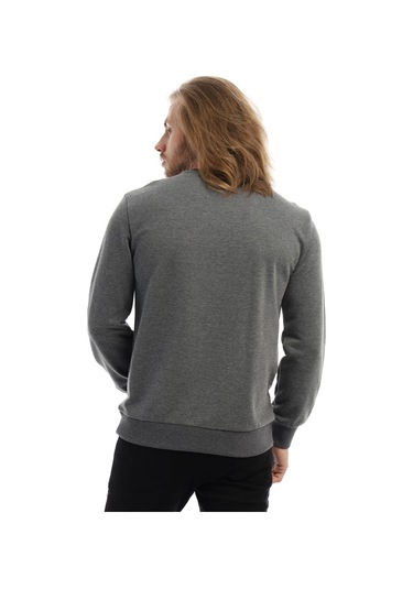 Erkek Bisiklet Yaka 3 İplik Sweat Antrasit