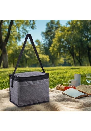 Dolıty Soğutucu Tote Çanta Omuz Askılı Alışveriş Gri Gri