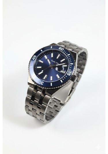 Frank Alex Erkek Kol Saati Mavi Ve Gümüş Renk, Mavi Kadran - Fxg11378.04, 2 Yıl Garantili Gümüş - Mavi