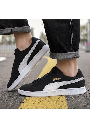 Puma Puma Smash V2 Buck Spor Ayakkabı Siyah
