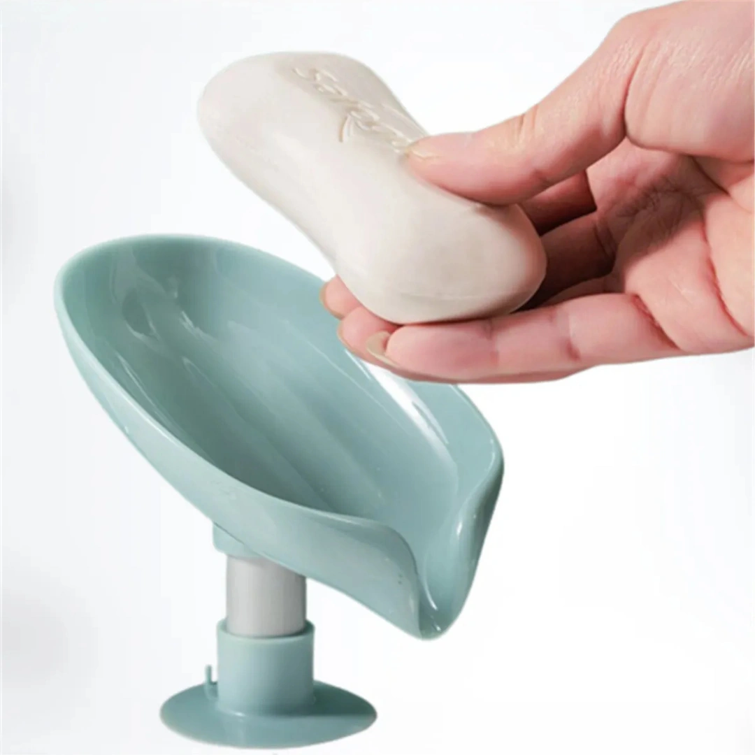 Yeşil Ve Gri Vantuzlu Su Giderli Sabunluk Şık Tasarımlı Su Tutmaz Katı Sabunluk Diğer