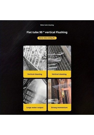 Topshop1 1 Set 23,6 Inç Taşınabilir Radyatör Temizleme Aracı Su Ve Gaz Temizleme Dayanıklı Metal Aile Arabaları İçin