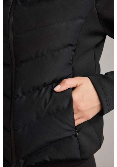 Defacto Rüzgar Geçirmez Regular Fit Kapüşonlu Fermuarlı Mont G8257ax25wnbk81 Siyah-bk81