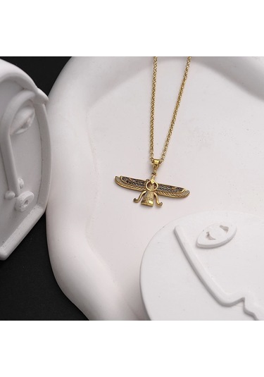 İpek Silver  925 Ayar Gümüş Ahura Mazda Unısex Kolye Gümüş