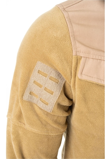 Karcamp 5 Cepli Cep Kapaklı Unisex Polar Mont Ceket Bej