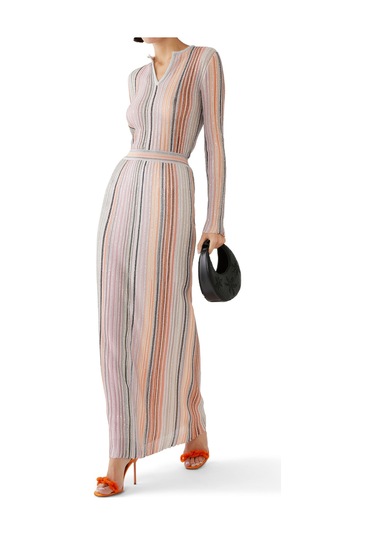 Missoni Simli Triko Maxi Etek - Pembe