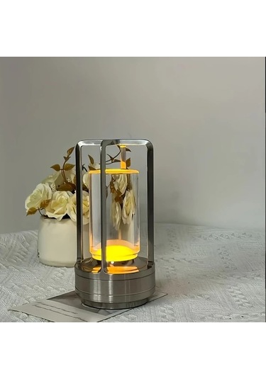 Willowhaven Silvery Led Masa Lambası Yatak Başı Göz Koruma Usb Şarj Kamp Aydınlatma Taşınabilir Füme