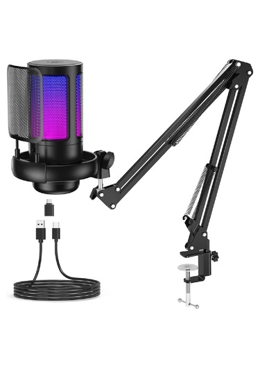 Mikrofon Seti Oyun Youtuber Stüdyo Ve İnfluencer Kayıt Mikrofonu