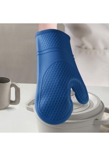 Siyah Premium Pişirme Fırını Eldivenleri Isı Yalıtımı Tutuşlu Tasarım Koruyucu A Siyah