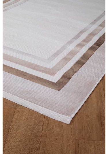 Voyage %100 Akrilik Yumuşak Dokulu Halı Kilim Salon Mutfak Koridor Yolluk Dokuma Makine Halısı Ac-211 Kahve