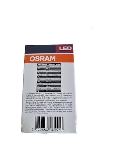 Osram Ledvance Value Cla 60 6500 Beyaz Işık E27 8,5w Led Ampul