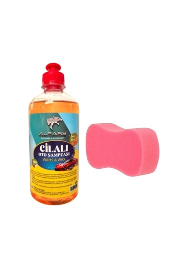 Alpars Cilalı Oto Araba Şampuanı Kavun Kokulu 500 Ml Ve Oto Yıkama Süngeri