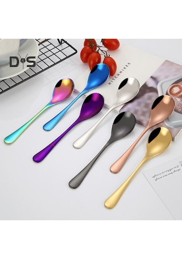 Altın Kahve Çay Krema Kokteyl Karıştırma Kaşık Çatal Bıçak Takımı