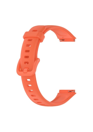 Huawei Band 7 Uyumlu Silikon Kordon Kayış Turuncu