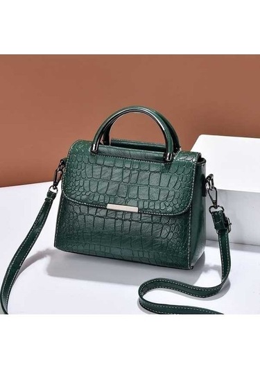 Didadodo A966-5 Taş Desen Bayan Tek Omuz Çantası Yeşil, Yeni Desen Yeşil