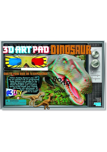 3d Art Pad Dınosaur / 3d Dinozor Gözlüklü Kitap Poster Boyama