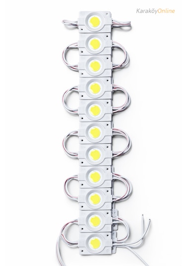 12volt 2.4watt Kare Cob Modül Led Ip65 Dış Mekan 10 Adet Beyaz