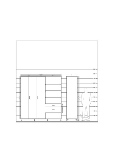 Kronos Dolap 16 Raflı 2 Çekmeceli 3 Kapaklı 220x59x243 Aytaşı-aytaşı/aytaşı Aytası/aytası