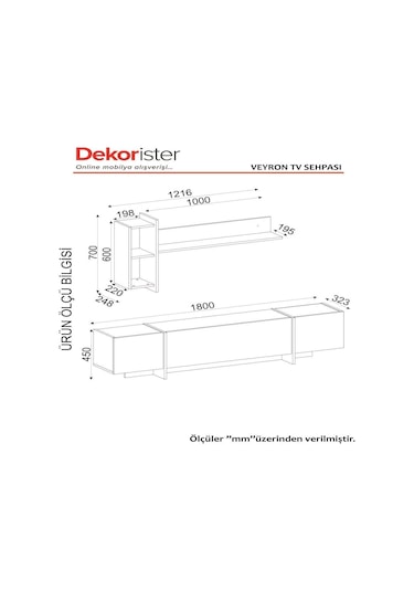 Dekorister Exclusive Veyron Tv Ünitesi Rebab-Mermer