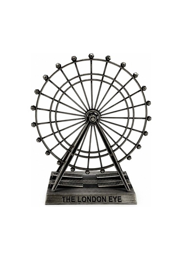 Vintage Metal İngiltere London Eye Biblo Antik Bronz 21 Cm