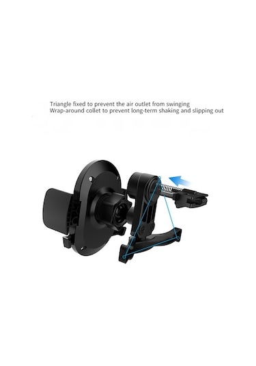Wisdomselect Qi Dashboard Ön Cam Havalandırma Otomatik Sıkma Araç Telefonu Tutucu Braketi Kablosuz Şarj-sarı B Tarzı Siyah Vantuzlu Chjneo