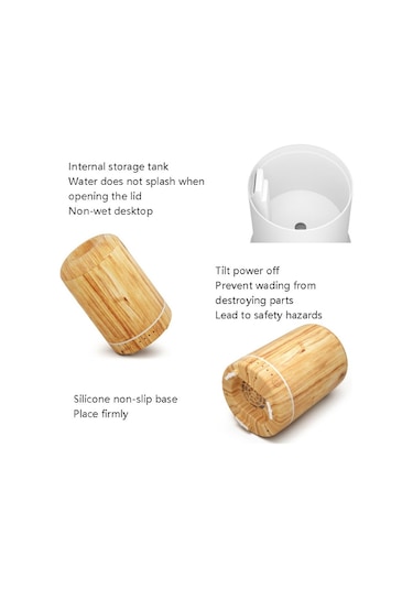 Sones Stb-105 Ahşap Desenli Aromaterapi Usb Hava Temizleyici Koyu Ahşap Desenli