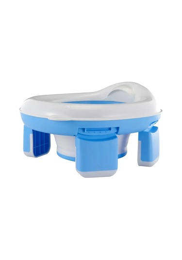 3'ü 1 Arada Seyahat Klozet Katlanabilir Mavi Çocuk Lazımlık