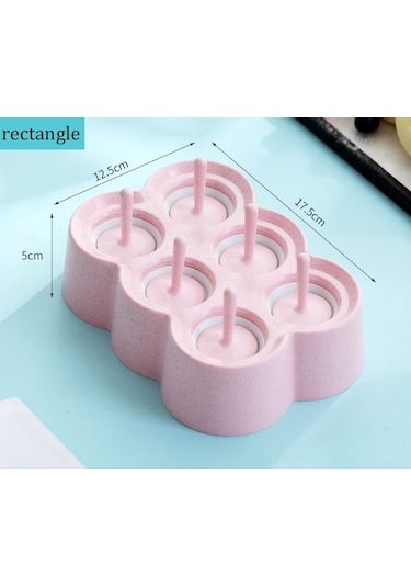 Ranyeek Evde Çocuklar İçin Buğday Şekilli Dondurma Kalıbı - Evde Yapım Buz Küpü Aleti - Kolay Kullanım - Pembe/yeşil/bej Renk Seçeneği Çok Renkli