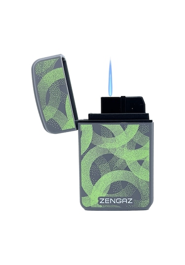 Zengaz Cool Tasarım Jet Alev Çakmak - Neon Pulse Gri