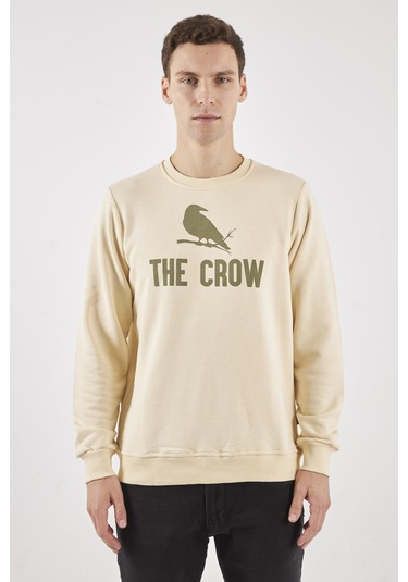 Zoom Ekru O-yaka Sweatshırt Ekru