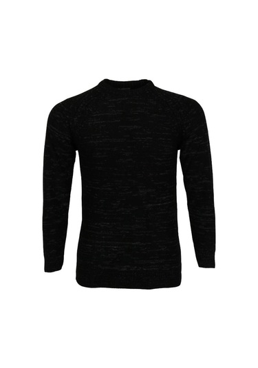 Erkek Kazak Sıfır Yaka Siyah Rar01115 001