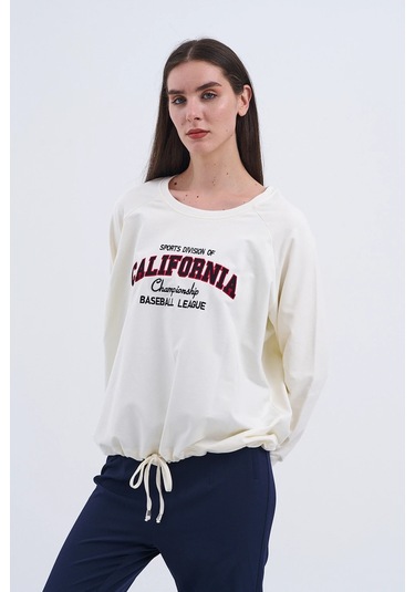 Trend Kadın Dan Yeni Sezonun Gözdesi Sweatshirt Ekru
