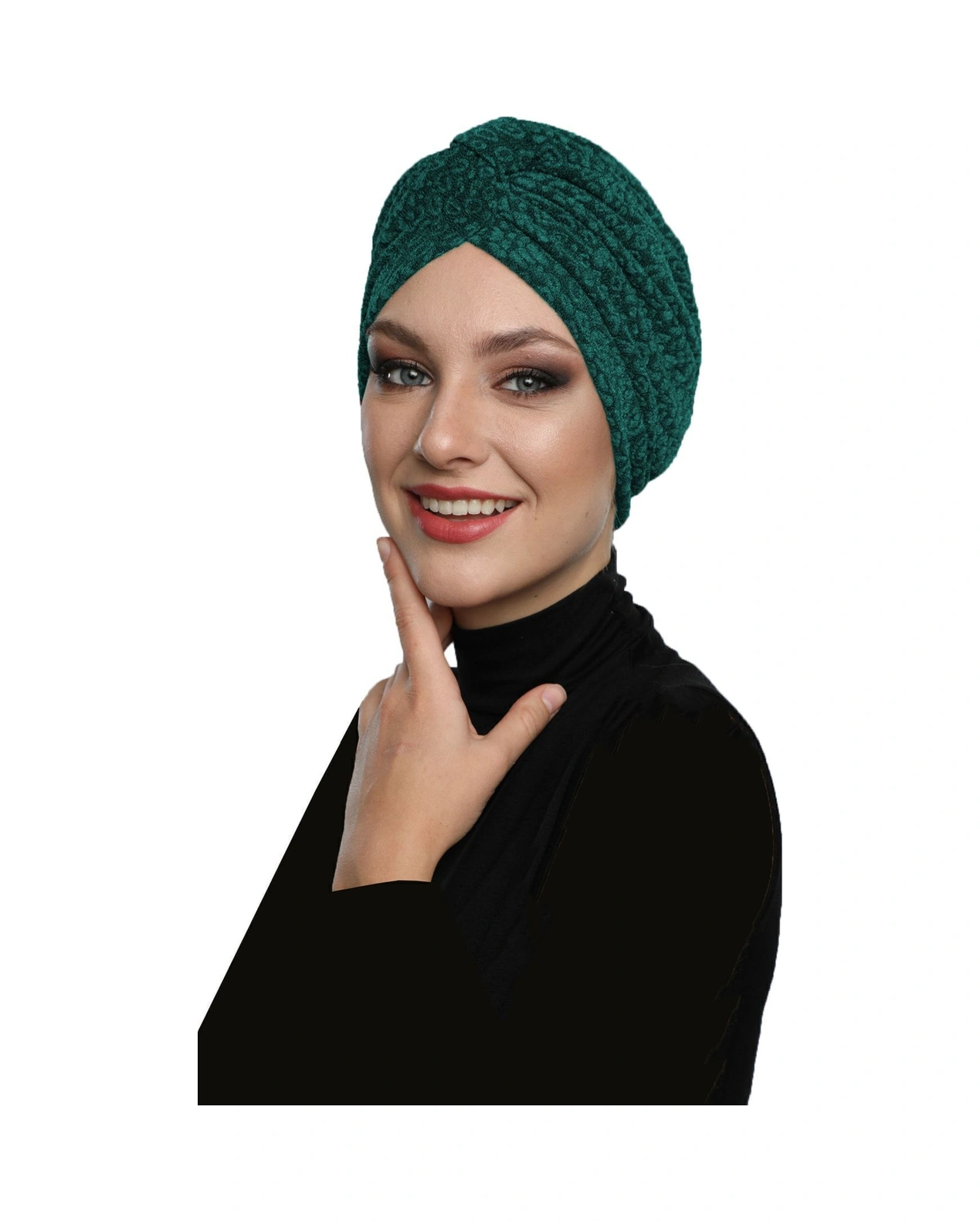 Brokar Bantlı Hürrem Rengi Astarlı Hazır Türban Tesettür Bone Hurrem