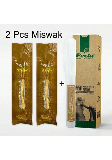 Yuqing 1 Adet Taşınabilir Kutu + 2 Adet Miswak Seti Diş Fırçası