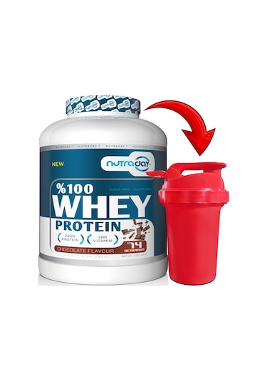 Whey Protein 2257 Gr Çikolata Aromalı Protein Tozu 24 Gram Protein 74 Servis Shaker Hediyeli