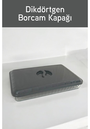 İronika Plastik Borcam Kapağı Dikdörtgen Antrasit