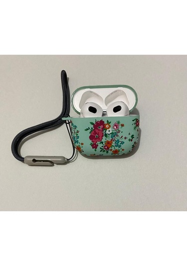 Iphone 3. Nesil Uyumlu Koruyucu Bluetooth Kulaklık Kılıfı Çiçek Desenli Fosforlu Figürlü Çiçekler Airpods 3. Nesil